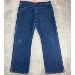 Dickies Relaxed Straight Fit Carpenter Jeans Dark Wash Denim Men Size 38x30